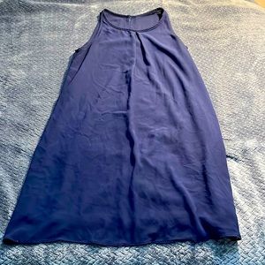 Elegant Knee Length Navy Dress